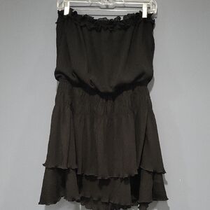 Glam Black Satin Dress